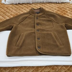 Banana Republic Men's Brown Sherpa Fleece Jacket